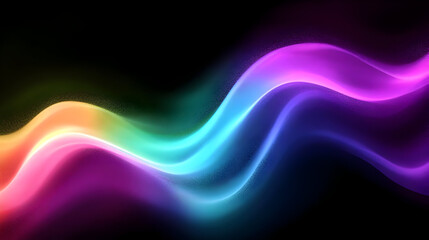 Colorful abstract wave pattern on a dark background.
