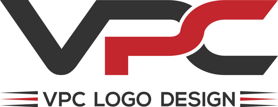 VPC logo design. Letters VPC logo vectors. Creative VP logo vectors. Simple PC or VP logo vectors. Alphabet letters logo design. Gaming logo design. PC or CP vectors photo.  