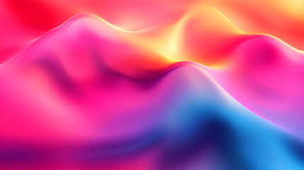 Obraz premium Colorful abstract waves blending pink, blue, and orange hues.