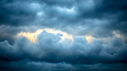 Obraz premium Dramatic clouds in a moody sky, hinting at an approaching storm.
