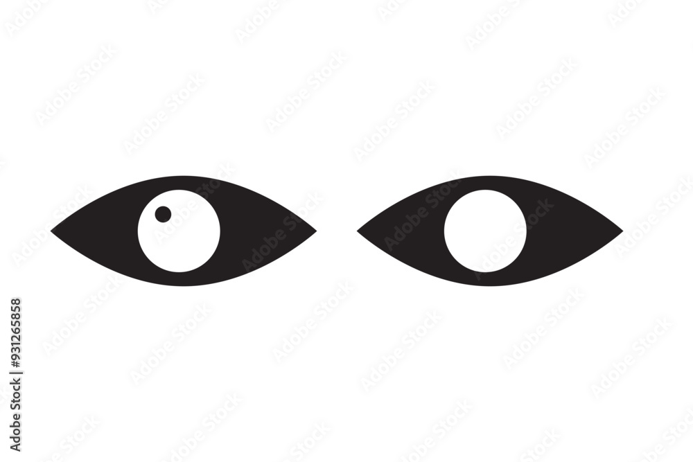 Poster eye password hidden view private vector icon. hidden eye password look web icon design