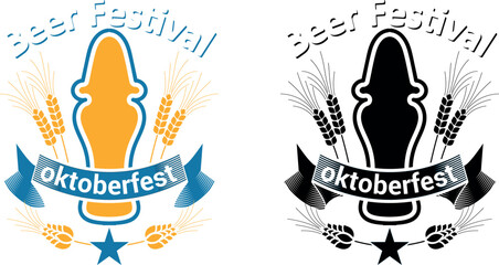 oktoberfest collection silhouette vector trendy design