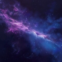 Naklejka premium Cosmic Nebula in a Starry Night