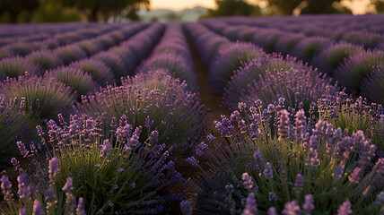 Obraz premium lavender field region, ai generated