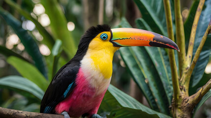 Fototapeta premium toucan in the jungle, ai generated