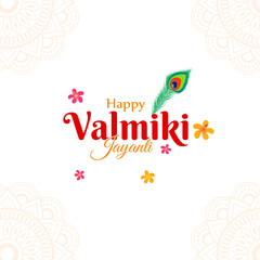 Vector illustration of Valmiki Jayanti social media feed template