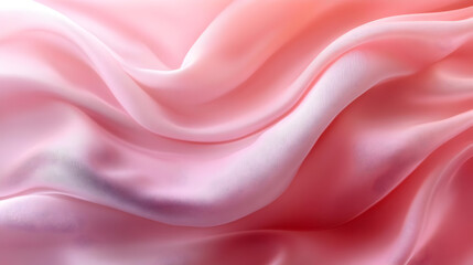Obraz premium Smooth, flowing pink silk fabric creating an elegant texture.