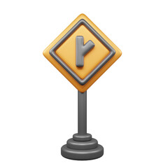 Road sign 3d web and apps icon