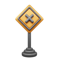 Road sign 3d web and apps icon