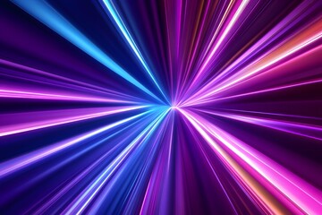 Abstract purple flowing lines create a vibrant energy backdrop