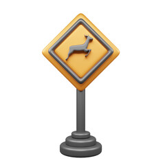 Road sign 3d web and apps icon