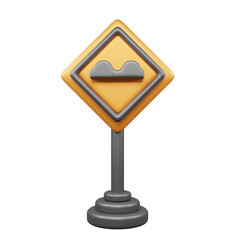 Road sign 3d web and apps icon