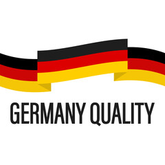 Obraz premium Made in Germany, Germany Quality, Germany Flag , Germany Product Emblem. Vector Flat Icon Label