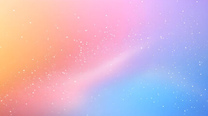 Soft gradient background with sparkles in pastel colors.