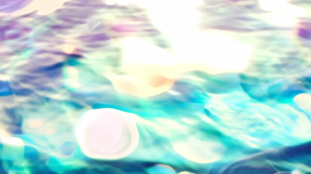 dreamy abstract image with a blend of soft blues, purples, and white light, creating an ethereal, watery effect. The light bokeh and blurred textures add a serene, otherworldly feel, ideal for creativ