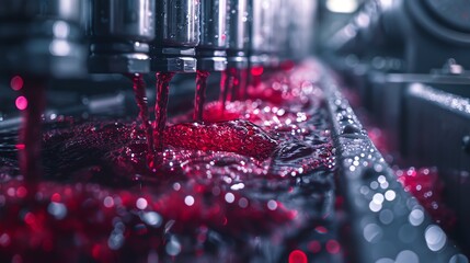 A hyper-realistic photograph of wine quality check