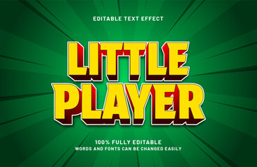 little player editable text effect in kids and game text style