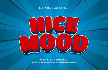 nice mood editable text effect in kids and game text style