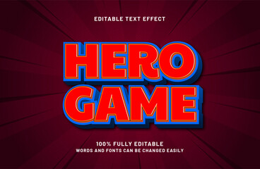 hero game editable text effect in kids and play text style