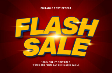 flash sale editable text effect in sale and discount text style