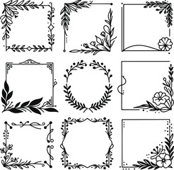 For Decoration And Design Frames In Vintage Style Monochrome Cosmonaut On Solid White Background