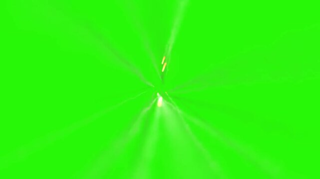 missil, gun, rocket shot bonfire attack with isolated green screen transparent background