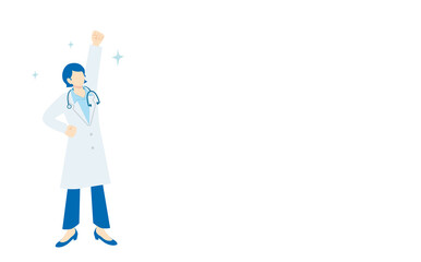 白衣の医者のイラスト