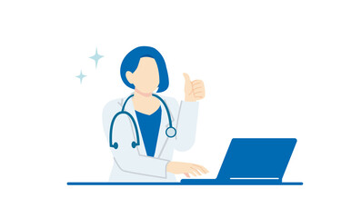 白衣の医者のイラスト