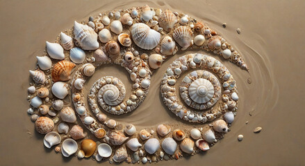 Fototapeta premium shell on the wall