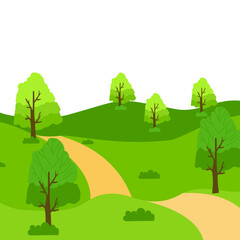 Hills Trees Landscape