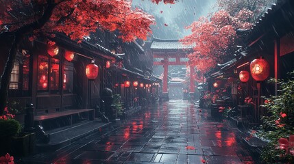 Charming Autumn Village