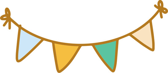 Party festive flag color illustration