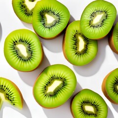 Fototapeta premium Kiwi Fruit Sliced on a Plate
