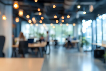 Business office with blurred people casual wear, with blurred bokeh background, blurred background