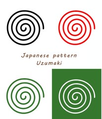 Japanese pattern、和柄、Uzumaki、うずまき