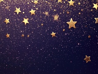Fototapeta premium Gold stars on blue background