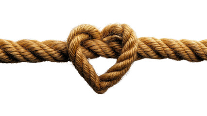 Fototapeta premium Rope with a heart-shaped knot