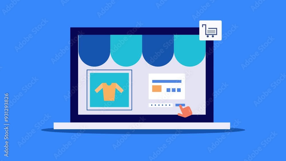 Aufkleber ecommerce checkout and purchase, online secure payment using credit card with otp password technolog