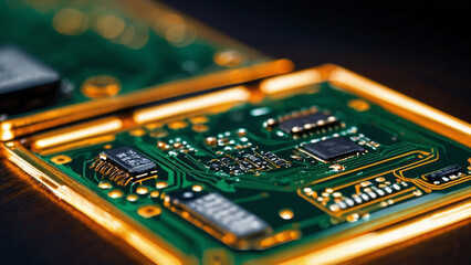 AI-Generated Tea Photo with Circuit Board Design