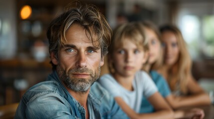 Obraz premium Conflict Resolution: The process of addressing family disagreements calmly and constructively to find peaceful solutions and restore harmony. 