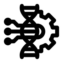 biotechnology, genetic engineering, biological engineering, bioengineering, engineering, biomechanic outline icon