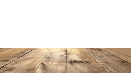 Light wooden table top on white background, Products presentation concept