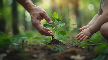 Fototapeta premium Nurturing: Caring for and supporting family members’ growth and development, fostering a loving environment that promotes their well-being and potential. 