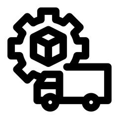 logistic engineering, logistics, engineering, distribution, scm, supply chain outline icon