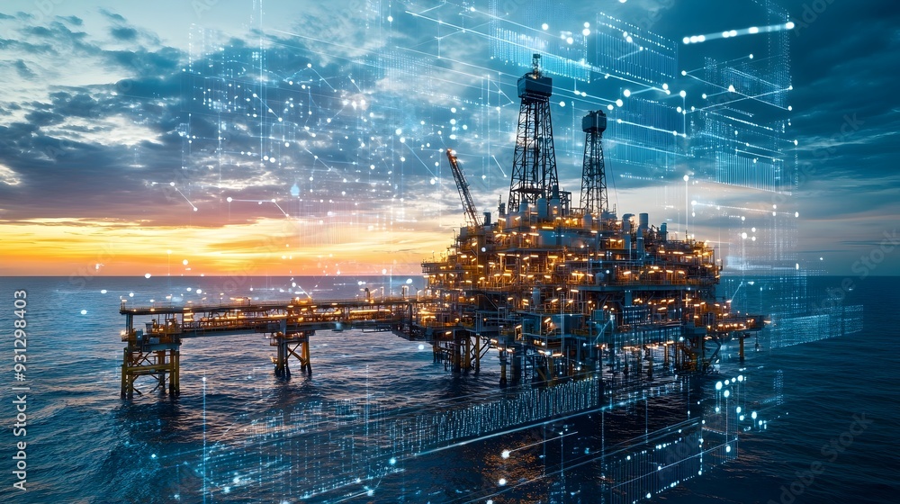 Poster edge computing processing data in real time to optimize energy production on an offshore oil rig pla