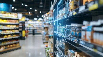 Innovative Edge Computing Setup in Retail Environment Featuring Smart Shelves and Digital Price Tags to Elevate Customer Experience through Advanced Technology and Automation