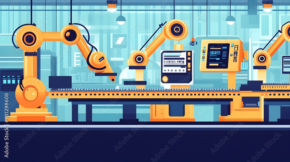 Poster edge computing devices seamlessly integrated into a cutting edge manufacturing line featuring roboti