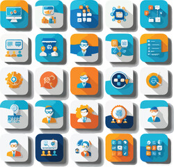 icons for web and mobile applications set 1