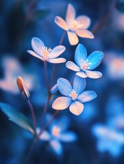 Fototapeta premium Blue flower bouquet close-up