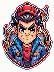 Sticker vector graphics illustration